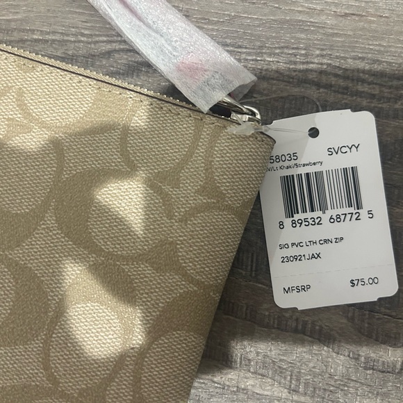 Coach Tan and Pink Wristlet - Picture 6 of 6